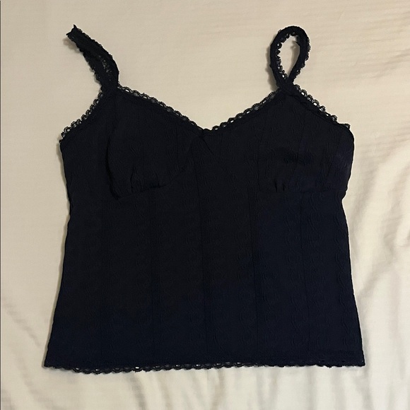 No Boundaries Navy Lace Cami - Picture 1 of 3